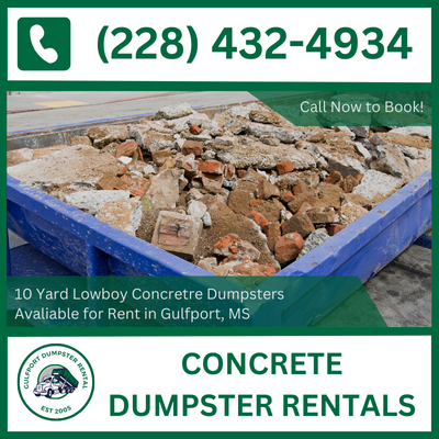 Concrete Dumpster Rental